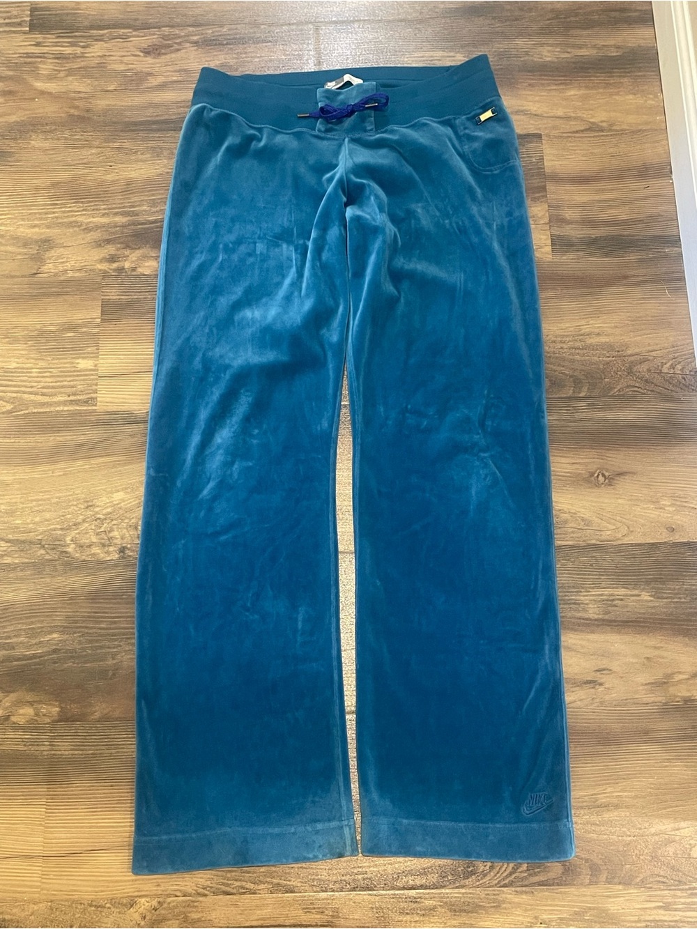 Vintage Y2K Nike Sportswear Velour Wide Leg Lounge Pants Women’s Large 12-14